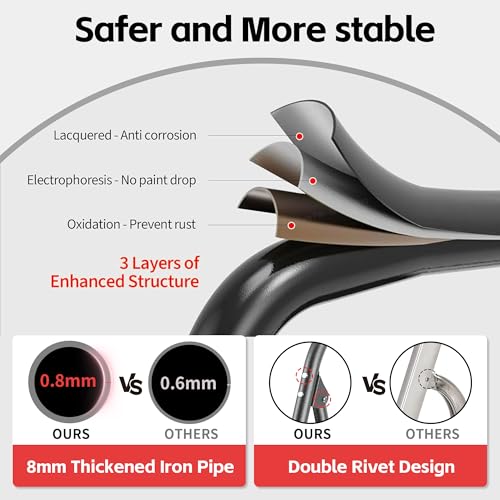 Step Ladder Foldable Folding Stool - for Home Adults Kitchen 4 Stepping Extension Tall Heavy Duty with Handrails - Closet Stepstool Stair Ladders Extendable Stepladder for Indoor House 600Lbs - Image 3