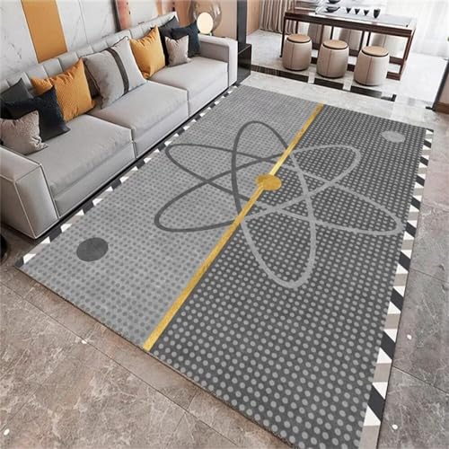 Tapis de chambre design abstrait gris 100x200cm decoration bebe - 2