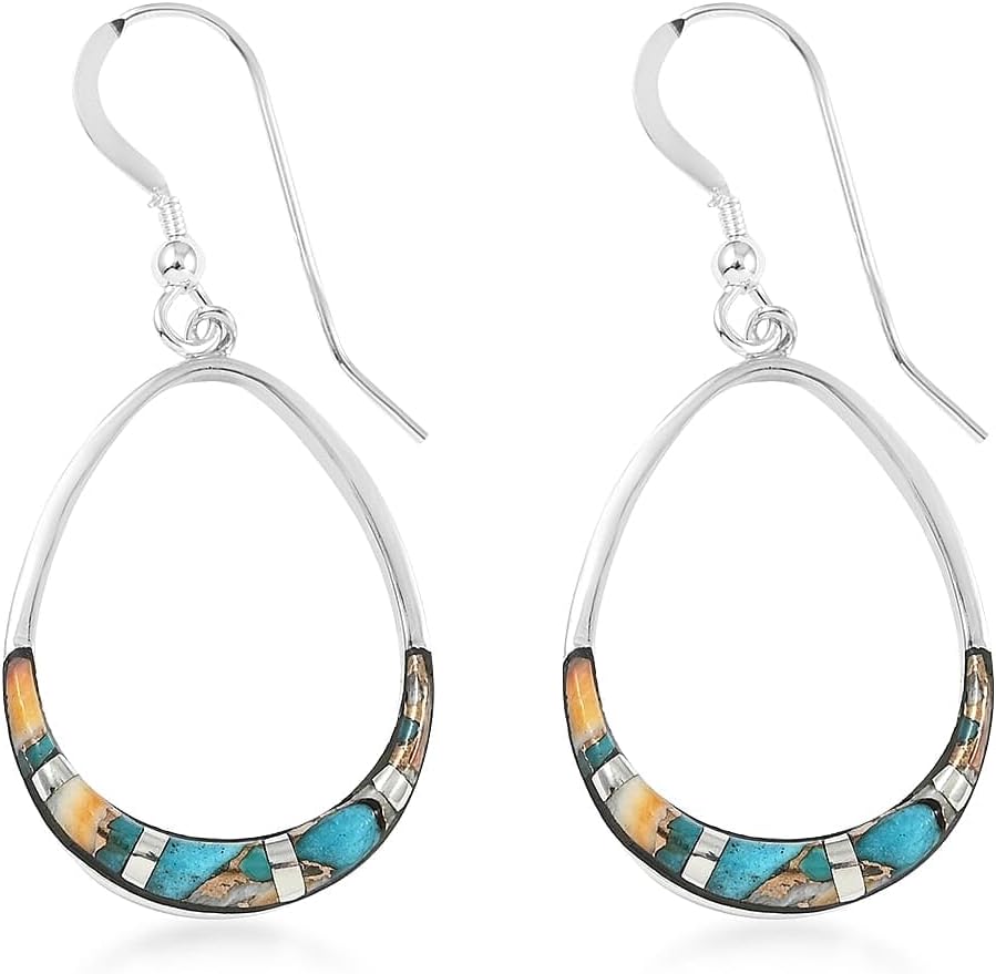 925 Sterling Silver Gemstone Drop Dangle Earrings for Women Birthstone Beachy Boho Western Jewelry Birthday Christmas Gifts for Women - Image 4