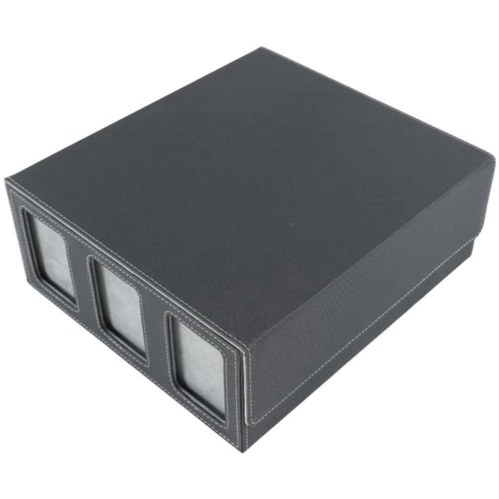 Scatola per Mazzi di Carte Scatola per Carte Collezionabili a 3 File con Finestra di Visualizzazione Custodia per Mazzi di Carte Magnetiche Divisore per Carte Gioco per Carte Gioco Magiche