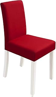 yokamira Fundas para Sillas Pack de 6, Fundas de Silla de Comedor Elasticas Respaldo Alto, Cubiertas para Sillas Asiento Extraíbles y Lavables, para Modernas Boda, Hogar, Restaurante, Rojo-1