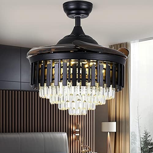 Best Rated Fandeliers How To Paint A Chandelier Ceiling Fan Fandian 42" Black Ceiling Fan with Lights Remote Control Crystal Chandelier Fan, 3 Light Color and 3 Speed, Queit Fandelier Fixtures for Bedroom, Living Room - - Amazon.com