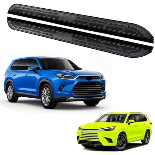 Estribos laterales de aluminio negro para Toyota Grand Highlander 2024-2026 miniatura 1