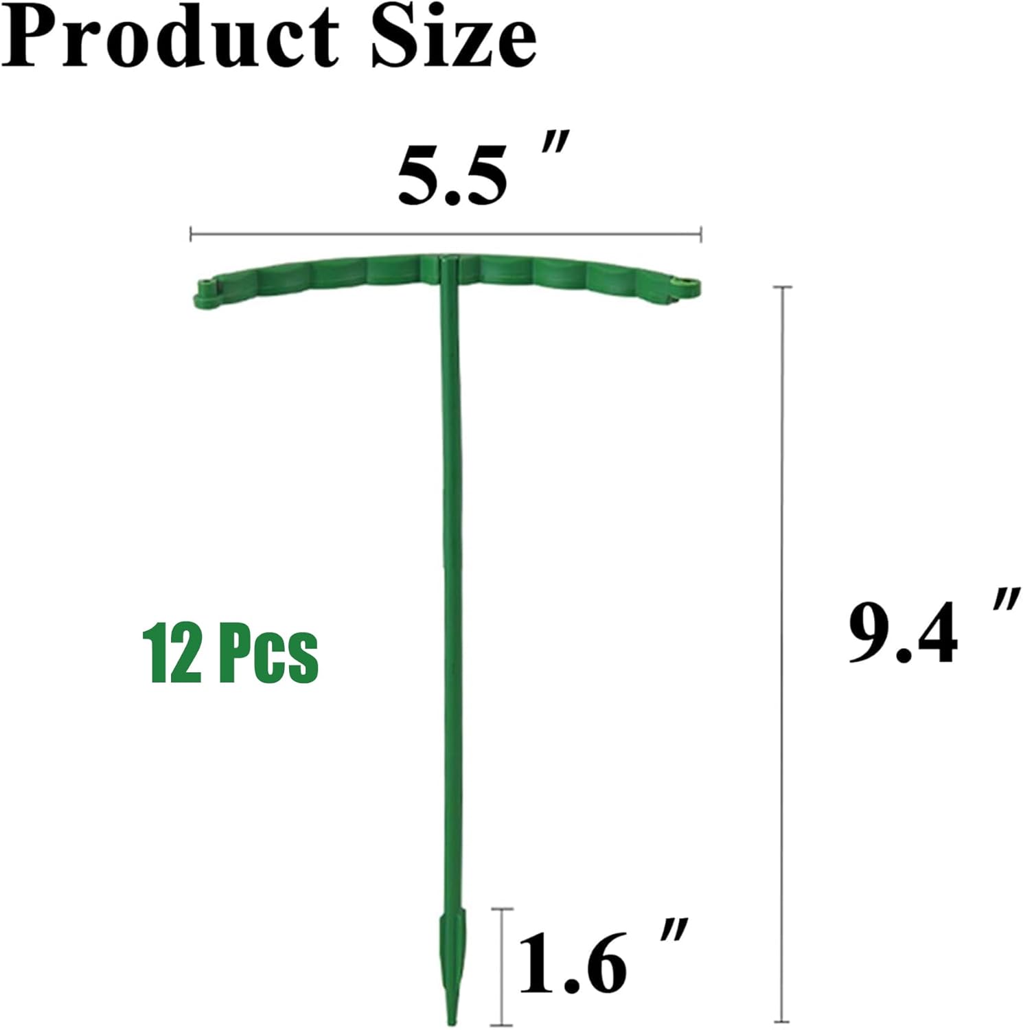 12 Pack Plant Support Plant Stakes Plastic Cage Holder Small Plant Support Ring for Indoor and Outdoor Small Plants, 9.4" W x 5.5" H - Image 2