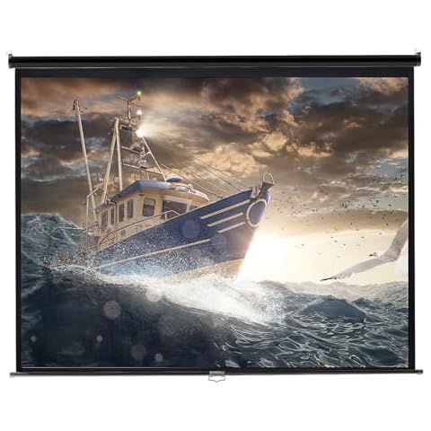INMOZATA Pull Down Projector Screen 100" Wall & Ceiling Mounted HD Projection Screen Cover