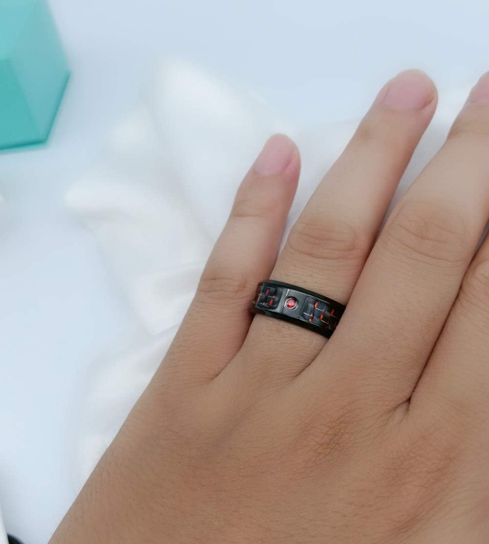 ringheart 2 Black Rings His and Hers Ring Couple Rings Purple Cz 3pcs Womens Wedding Ring Sets Titanium Steel Mens Wedding Bands