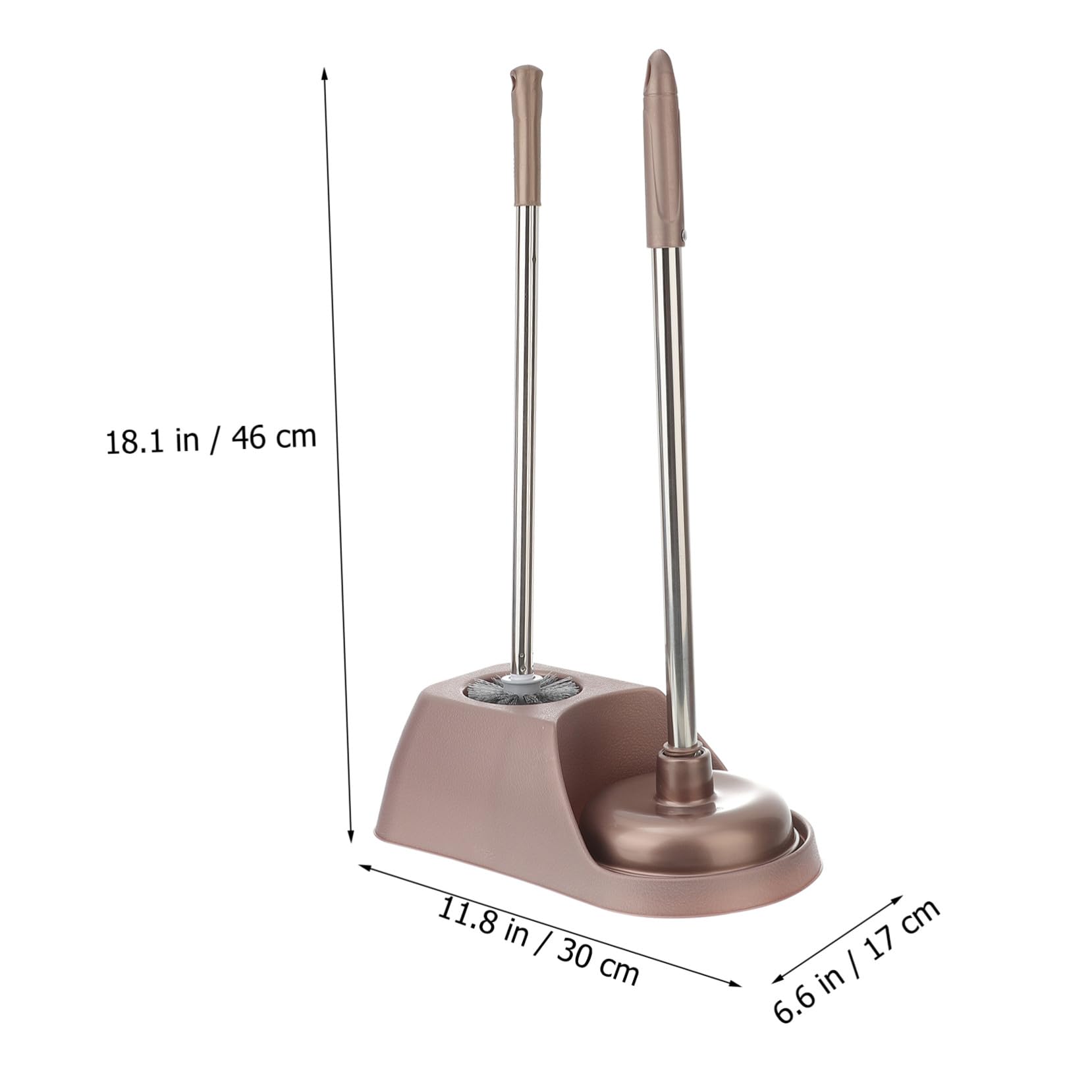 Toyvian Toilettenbürste und Saugglocke mit Halter Ergonomisch Kratzschonend Langlebig Kraftvoller Wc reiniger für Badezimmer Hotel Büro und Öffentliche Räume Braun