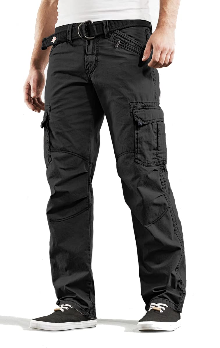 Timezone BenitoTZ Herren Cargohose Benito mit Stoffgürtel