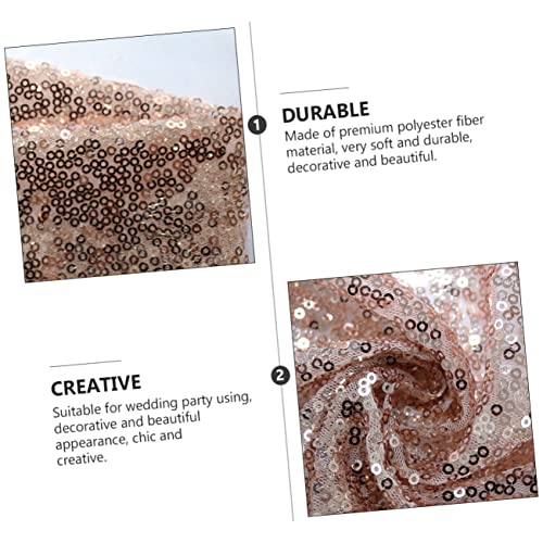Nappes de mariage sequin rose housse de table ronde décorative pour banquets - 4
