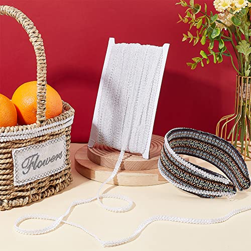 image for PH PandaHall PandaHall 27.34 Yards/25m White Centipede Braid Trim, 1/4