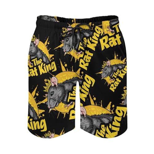The Rat King Cute Men's Swim Trunks Lightweight Bathing Suit Board Shorts Hawaiian Beach Swimwear4