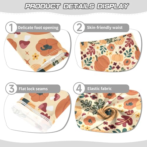 Handmade Fall Girls Leggings,Workout Leggings for Girls Toddler Athletic Leggings Size for 3-10T3