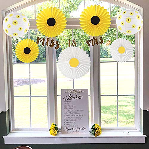 Image of CHRORINE Sunflower Party Decorations, Sunflower Birthday Party Baby Shower Bridal Shower Wedding Decorations, Baby Shower Birthday Party Supplies (Pack of 2)