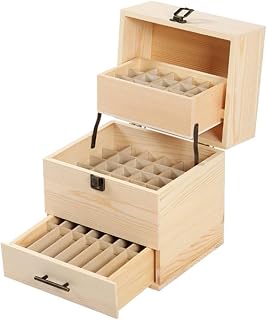 Beaupretty Essential Oil Bottle Organizer Storage Case for Essential Oils 3 59 Wooden Box Folding Bamboo Wooden Essential Oil Organizer