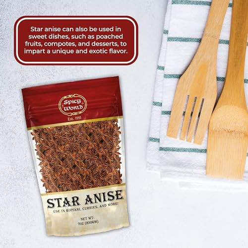 Star Anise Whole Pods 6 Oz Bag -Premium Quality, Vegan, All Natural, Dried, Great for Baking & Tea by Spicy World - Image 6