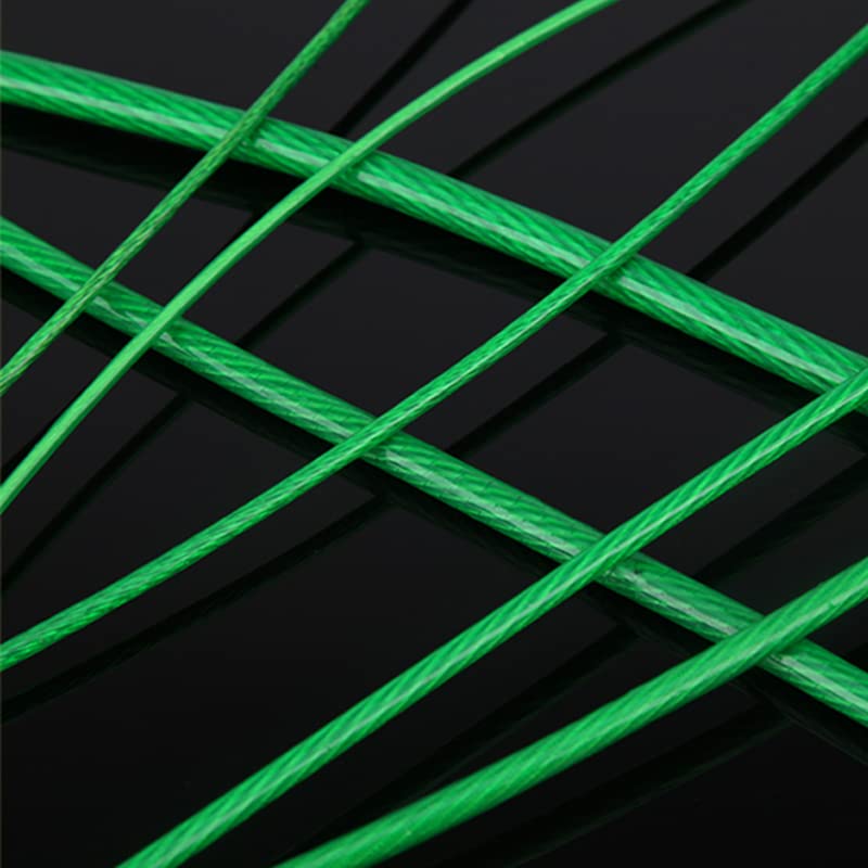 Cable Acero 100 metros de alambre acero verde CLORURO DE POLIVINILO Cable cuerda cordón flexible recubierto for tendedero en invernadero(Diameter 2mm wire)