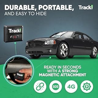 Tracki GPS Tracker for Vehicles – Real-Time 4G LTE Assets & Car Tracking Device with App, Magnetic Mount, Compact Design, Worldwide Coverage – iOS & Android (Subscription Required)