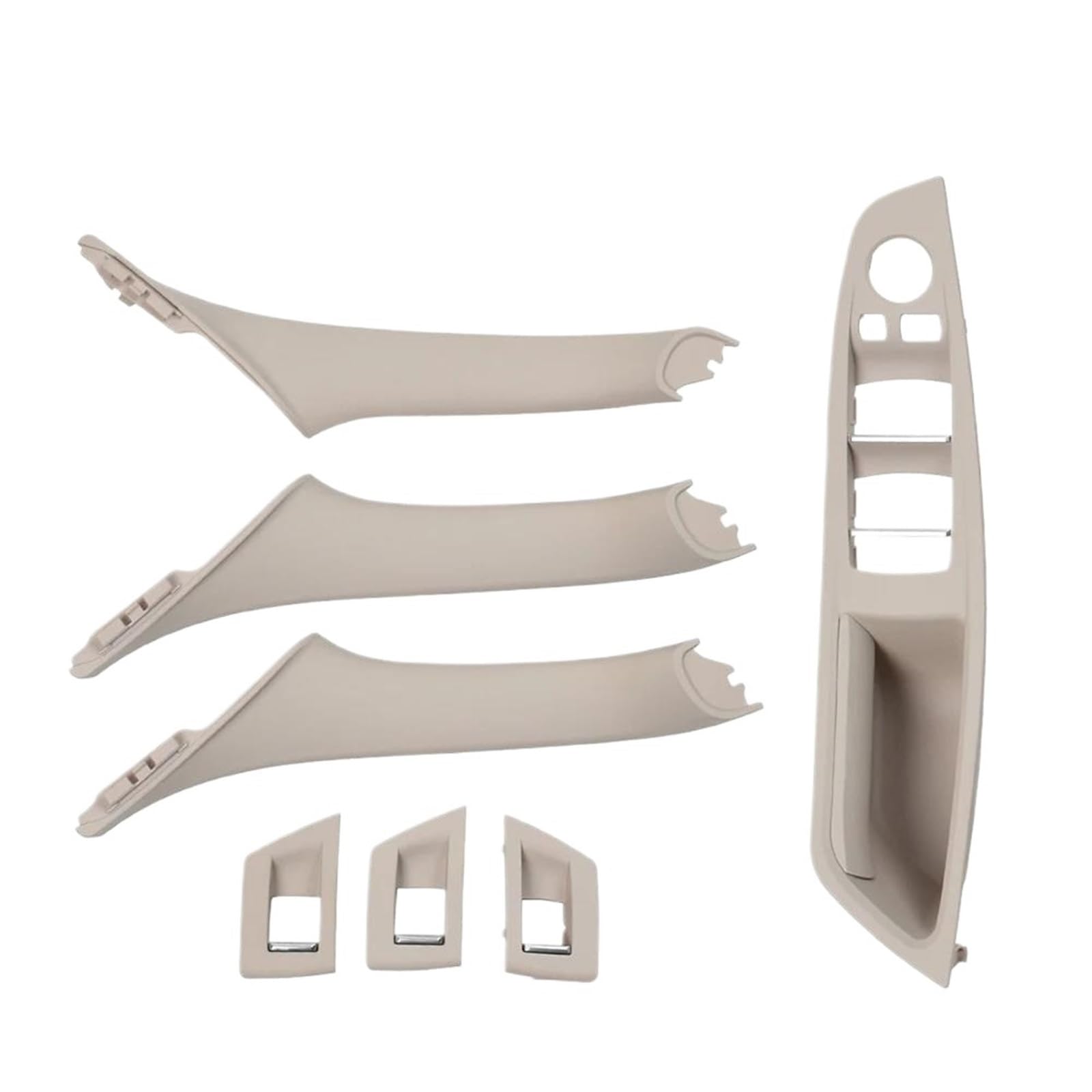 KMAGE Interior Door Handle for F10 F11 F18 520 523 525 528 530 RHD Right Interior Driver Door Window Switch Panel Handle Set(Oyster)