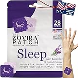 Zovira Sleep Patches for Adults, Melatonin Free with Lavender & Magnesium | Time-Release Transdermal, Aromatherapy Sleep Aid | Non-Habit Forming, Hypoallergenic, All-Night Restorative Sleep | 28 Count