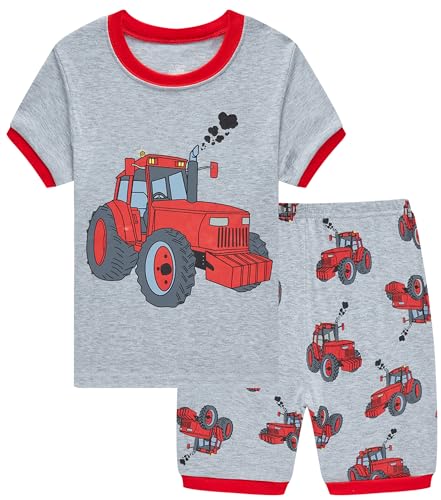 Image of Akyzic Boys Pajamas 100% Cotton Planet Pjs Toddler 2 Piece Short Sleeve Sleepwear Summer Kids Clothes Set 3t-10t