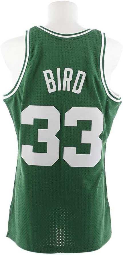 Larry Bird Boston Celtics Mitchell and Ness Men's Green Throwback Jesey - Image 5