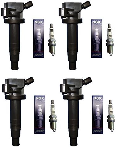 Set of 4 7805-3151 Ignition Coils + 4 Iridium IX Spark Plugs Compare to 94859441 90919 02239 9091902262 94859442 9008019015 90919-T2002 90080-19019