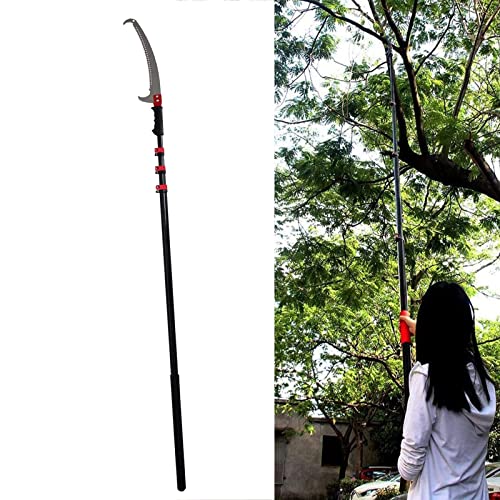 MTGFBC Sierras de pértiga telescópicas, podadoras de árboles con pértiga Ajustable, podadora de árboles, Sierra de pértiga Manual Extensible, podadora de árboles Larga Extensible, Sierra de poda de