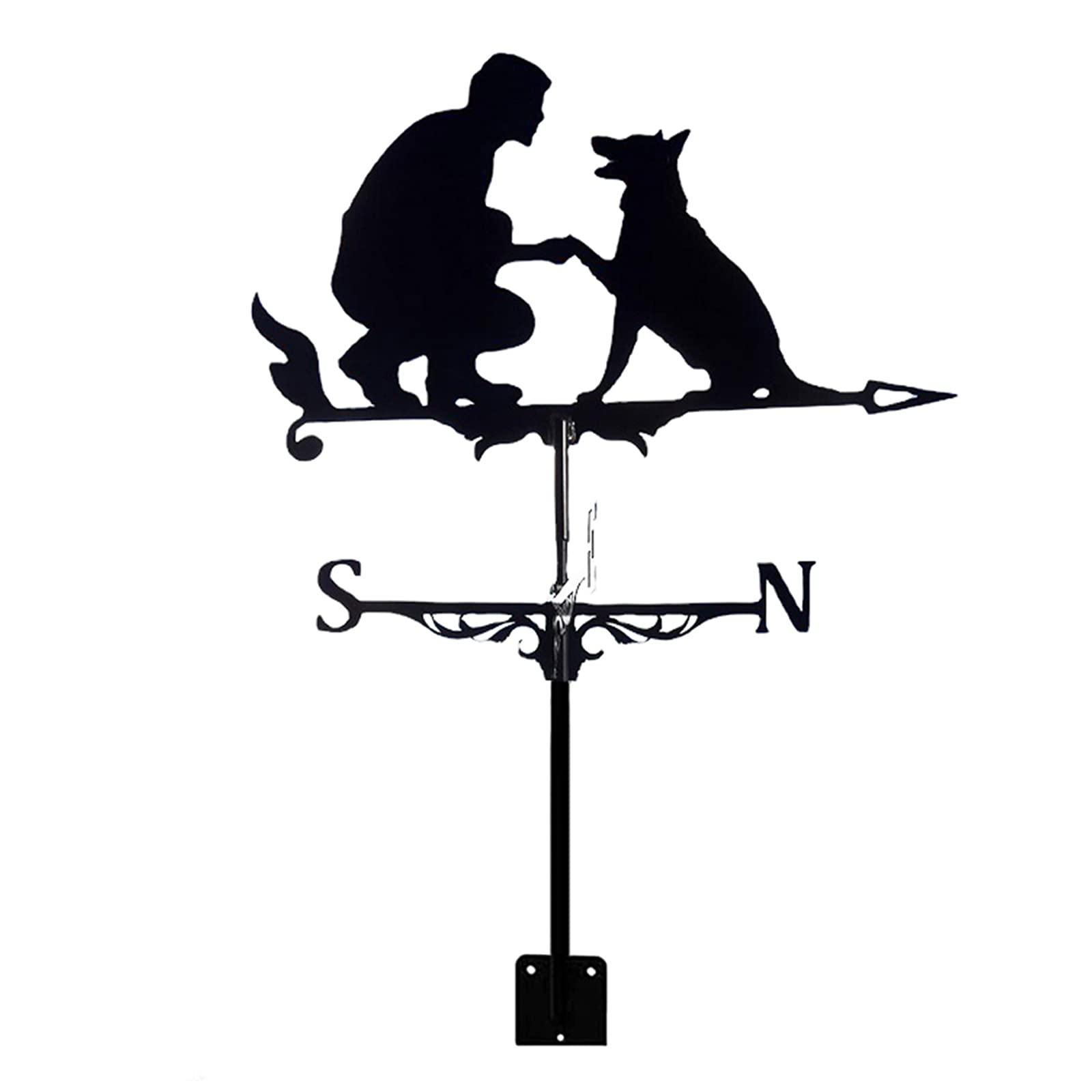 YDHNB Banderuola Segnavento in Acciaio Inossidabile Indicatore di Direzione del Vento Segna Vento Weathervane Acciaio Inossidabile per Tetto da Giardino Ornamento,Style 1