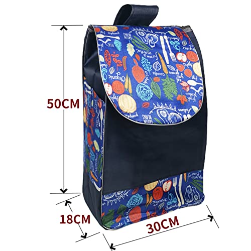 Einkaufstasche - 27L Einkaufstrolley-Taschen, Wiederverwendbare Einkaufstasche Aus Oxford-Stoff, Einkaufswagen… – Bild 3