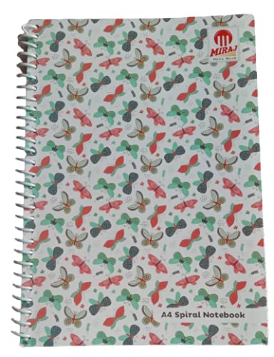 Krati stationers Spiral A4 Spiral Notebook || 300 Pages || Pack of 6