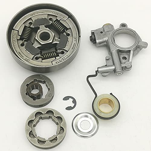 Bęben sprzęgła 3/8" 8T 7T Zestaw obręczy zębatki pasuje do St MS361 MS 361 Pompa oleju Przekładnia ślimakowa Piła łańcuchowa 1128 007 1000, 1128 160 2004 Część
