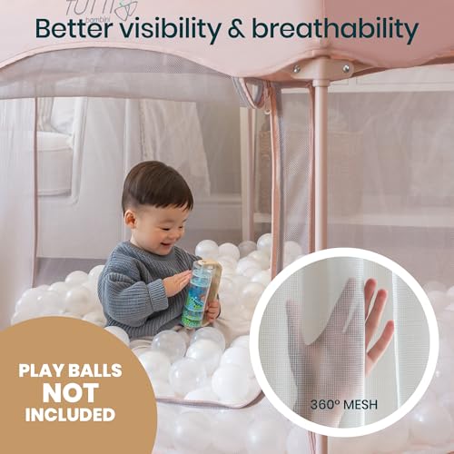 Tutti Bambini Baby Playpen - Foldable Playpen for Baby and Toddlers with Mesh Walls, Zip Door, Floor Mat & Travel Bag, 135 x 135 x 75 cm (Gumdrop) - New 2025 Version - Image 5