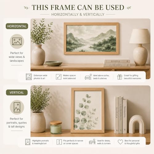 Image of AbhiKalpya Art Studio A3 photo Frame Empty for Artwork and Painting,12x16 inch Photo frame Set of 3 (Beige)