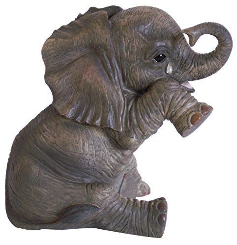 Crying Baby African Elephant 'Missing You' Statue From Leonardo 'Out Of Africa' Collection - Realistic 15cm High Figurine With Teardrop On Cheek by The Leonardo Collection