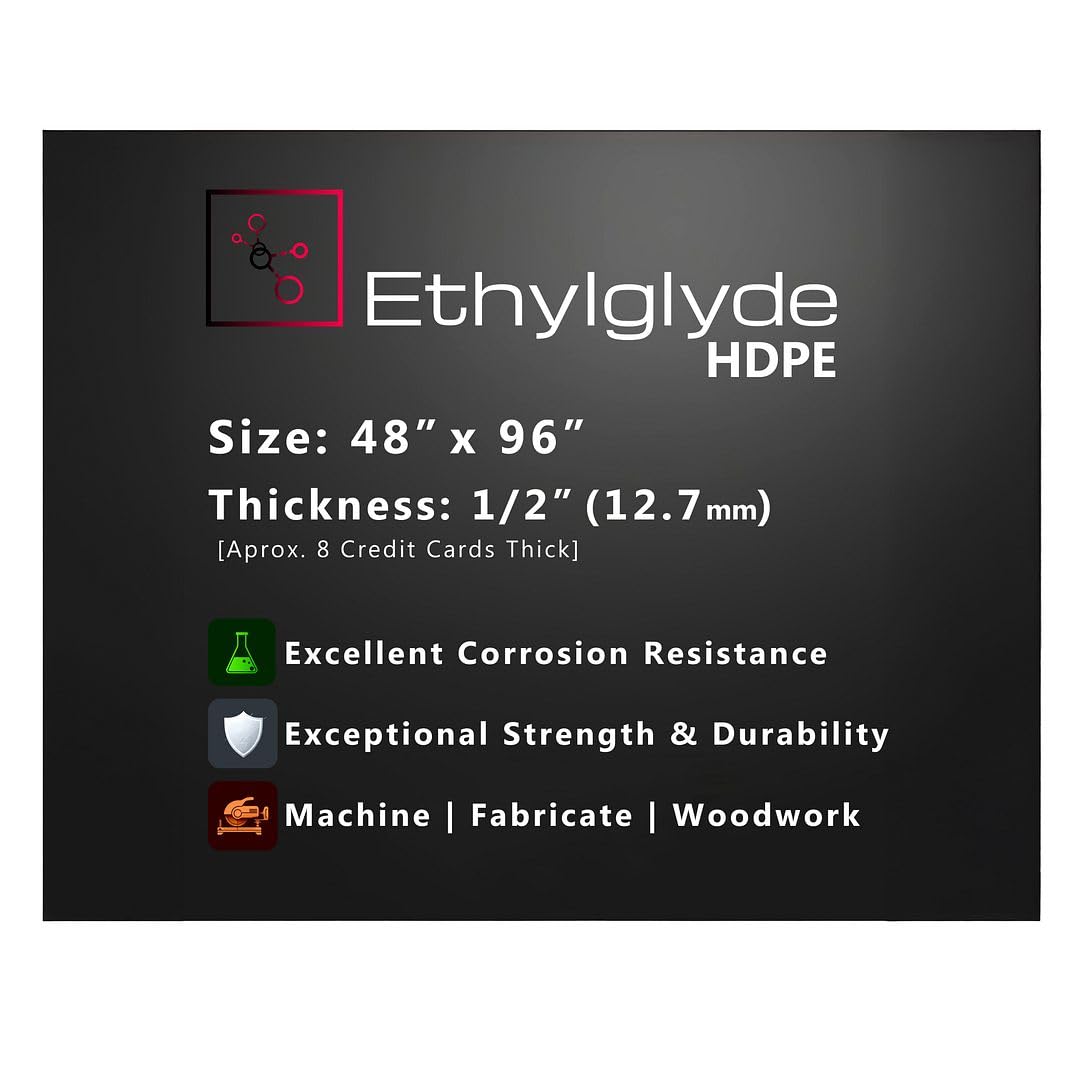 Black HDPE Sheet - 12" x 18" (1/8" Thick) -15