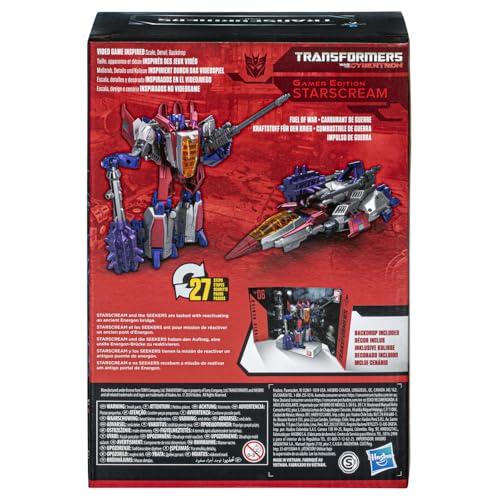 Transformers Toys Studio Series Voyager War for Cybertron 06 Gamer Edition Starscream, 6.5-inch Converting Action Figure, 8+ - image 2
