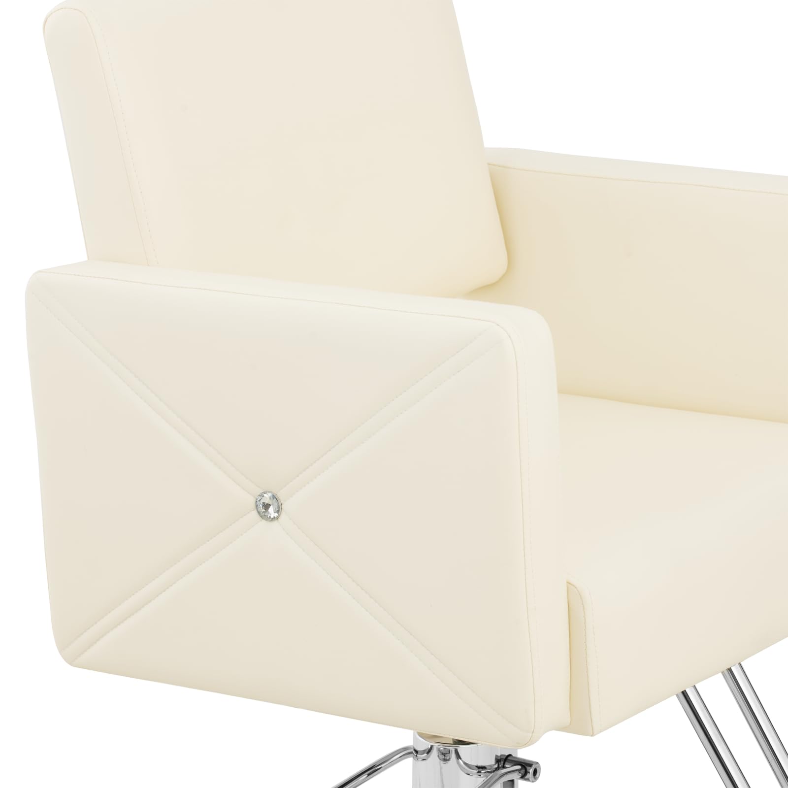 Physa Sillón de Peluquería Carlisle con Reposapiés y Altura de Asiento de 49-63 cm para hasta 150 kg Beis Sillón de barbería Silla de peluquería Silla de barbería