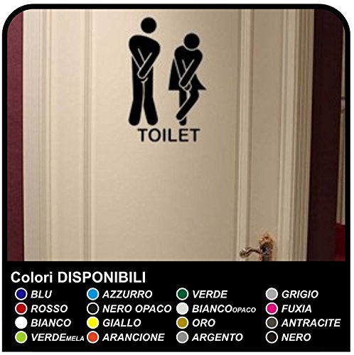 Adesivo toilet simpatico - adesivo per porta del