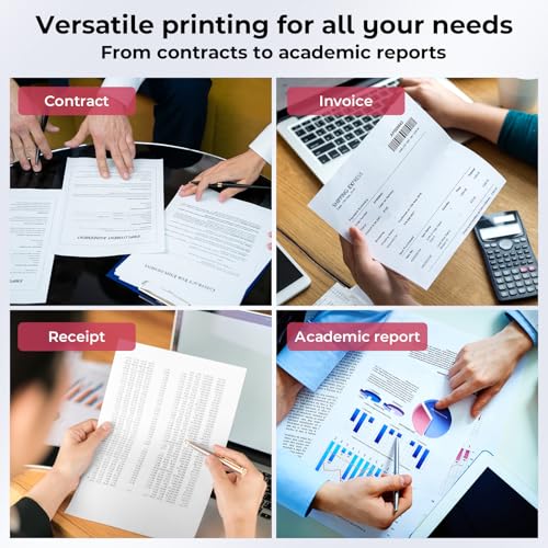Image of Mobile Portable Wireless Printer, P831 Portable Thermal Transfer Printer, Bluetooth & Inkless, 300DPI, Support US Letter /A4 /A5 /B5 Plain Paper, Ideal for Business Travel