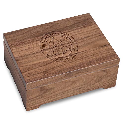M. LA HART University of Iowa Solid Walnut Desk Box