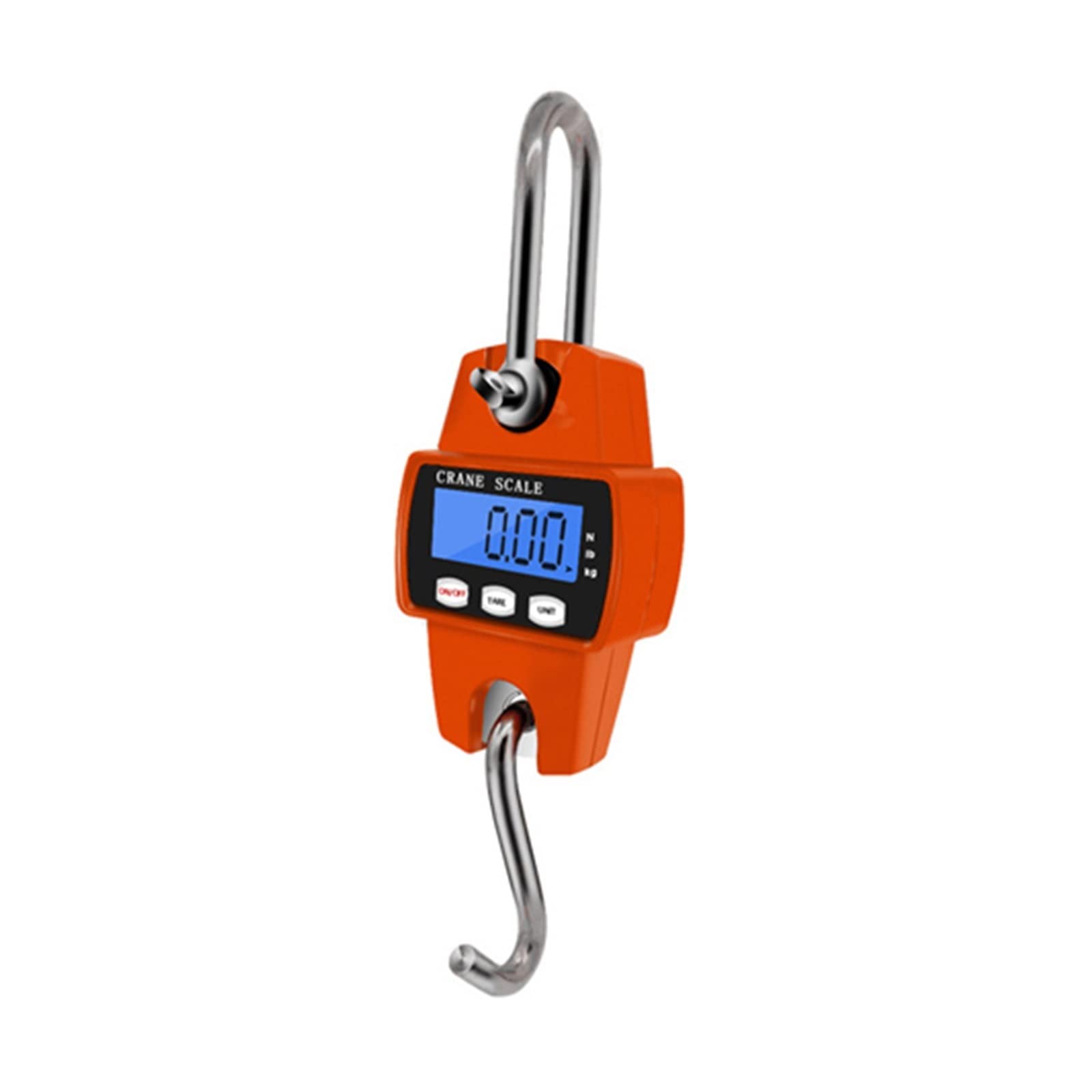 Crane Scale, 1PC Mini Hanging 300KG/0.1KG Scale Electronic Crane Portable Hook Industrial Weighing N/lb/kg Unit Conversion(Oranje)