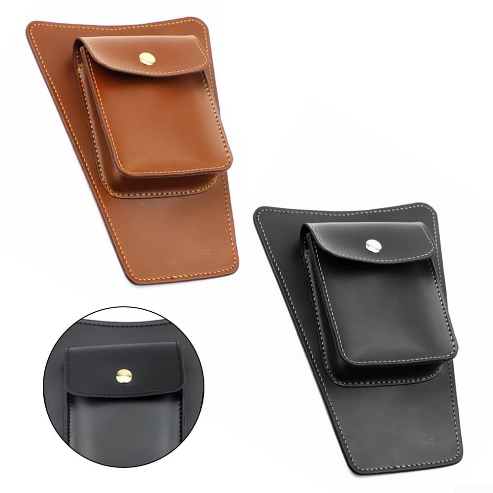 Sacoche de réservoir de moto en cuir PU anti-rayures pour protection (marron)