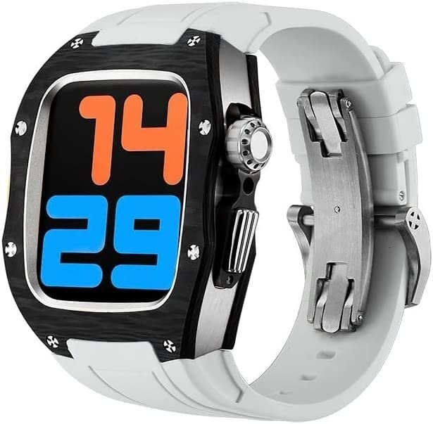 Coque de luxe en fibre de carbone pour Apple Watch Series 8 7 6 5 SE 44mm 45mm