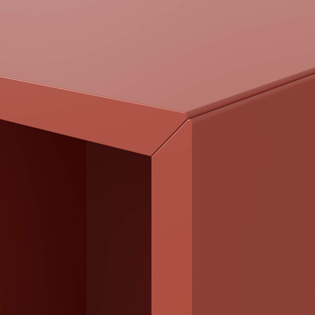 Iconico Home QBE Cubo da parete 4 vani a giorno, Ingresso, Soggiorno, Camera da letto, Cameretta ragazzi, Studio, 75x35xh75 cm, Corallo