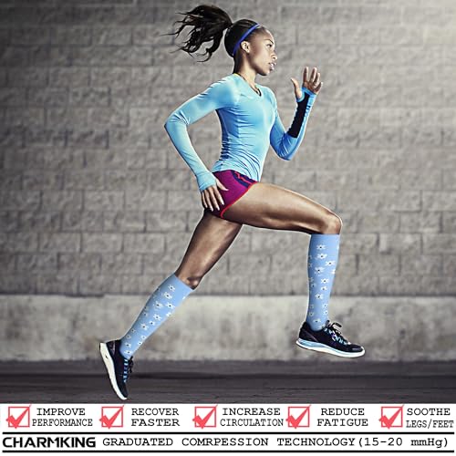 image for CHARMKING Compression Socks for Women & Men Circulation (8 Pairs) 15-2