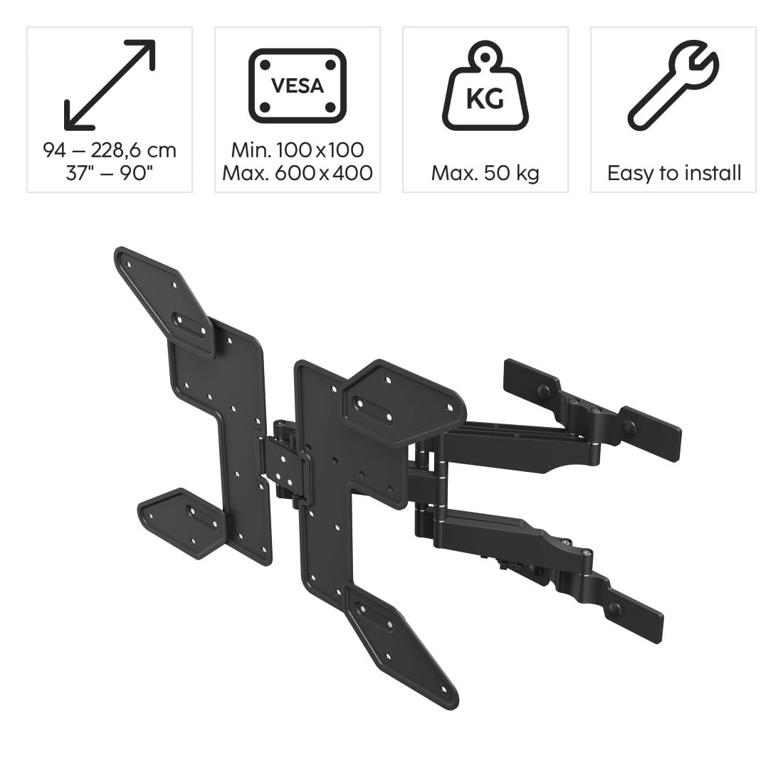 Mounting Bracket Hama 37-90 Pollici VESA Adattabile - Dettaglio