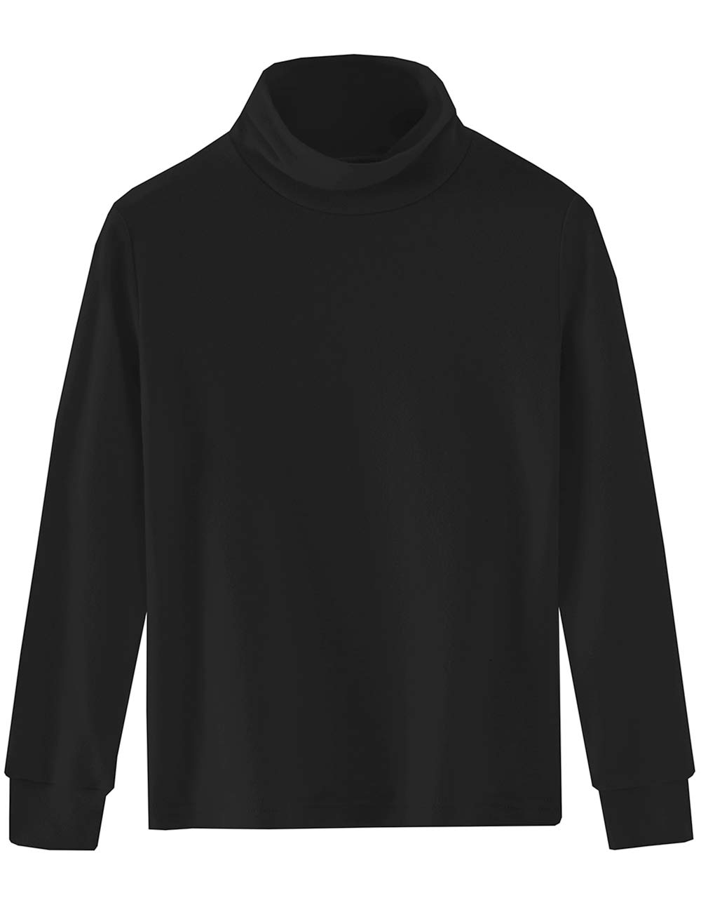 Spring&Gege Camiseta de algodón sólido con cuello alto para niñas