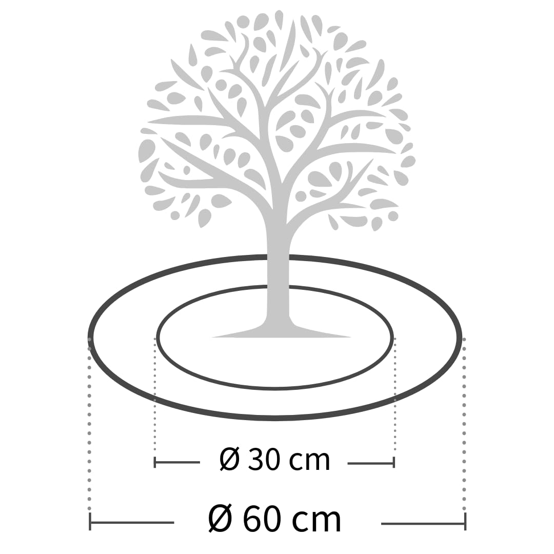 Rasenkanten Baumring FLACH aus Cortenstahl Ø 30/60 cm Mähroboter Mähkante für Bäume und Sträucher