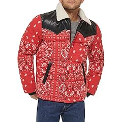 Red Bandana Print Puffer