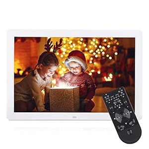 VBESTLIFE Digitale fotolijst, 17 inch, 1440 x 900 HD, muziek- en videospeler/wekker/kalender ondersteunt USB en 32 GB SD…